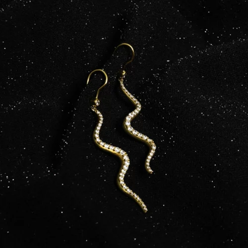 "Wave Sparkel" earrings - square