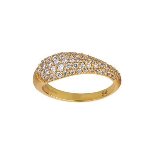 Ocean Flow Sparkel Ring Gold - product picture