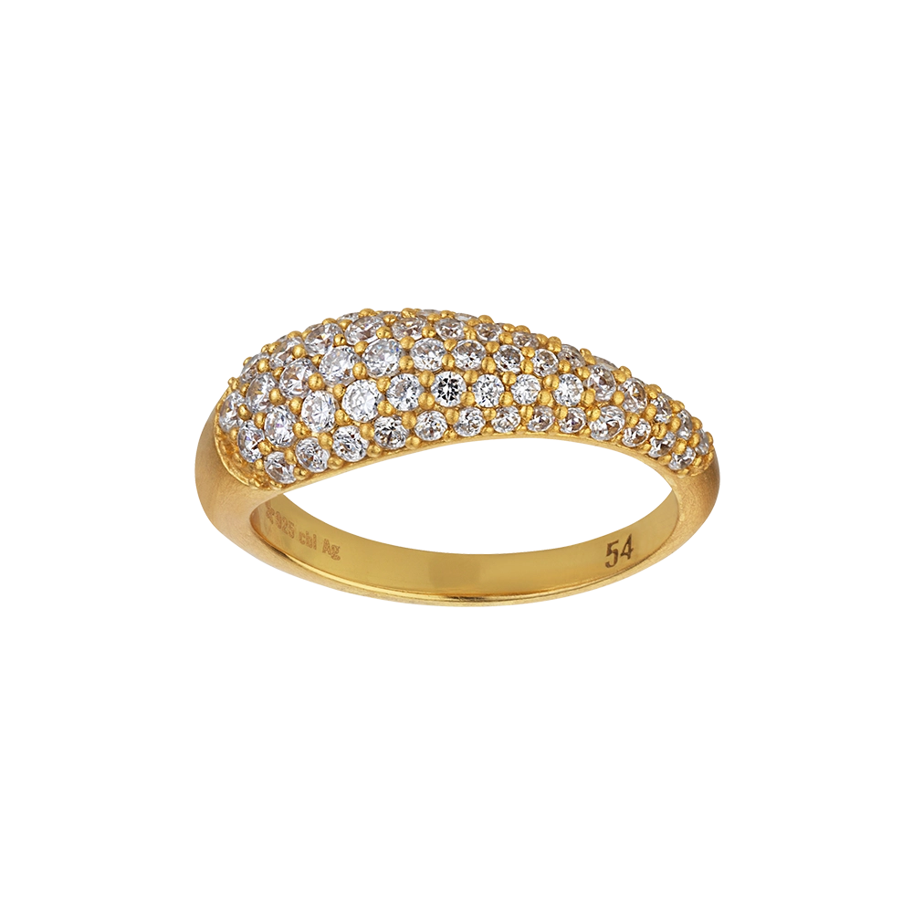 Ocean Flow Sparkel Ring Gold - product picture